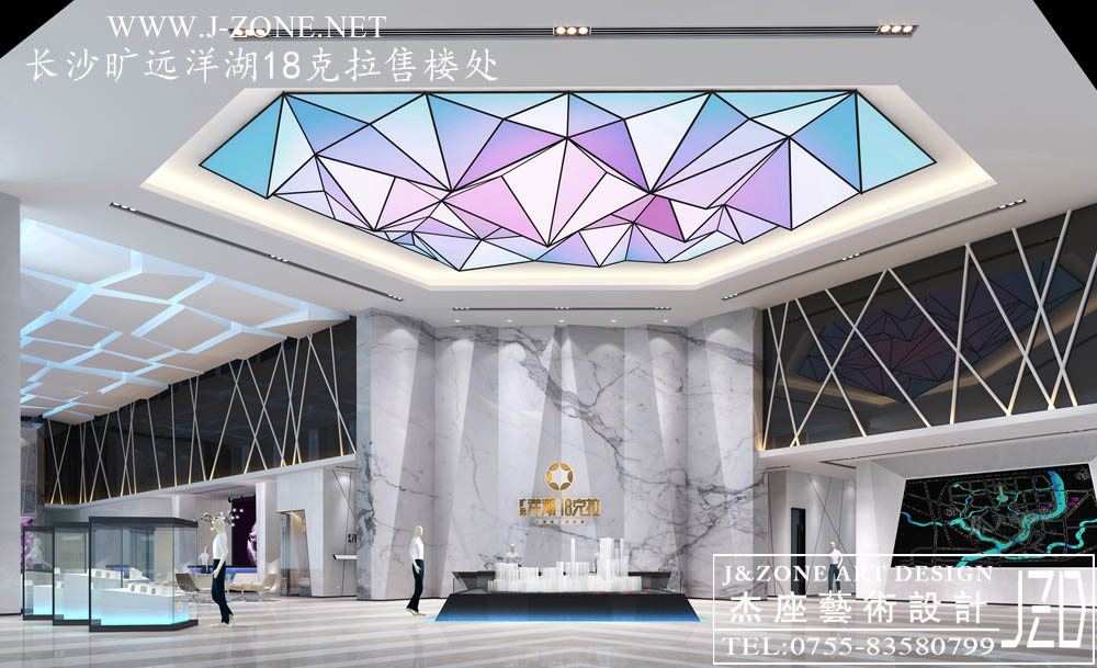 售楼处设计装修公司,杰座艺术设计,长沙旷远洋湖18克拉售楼处
