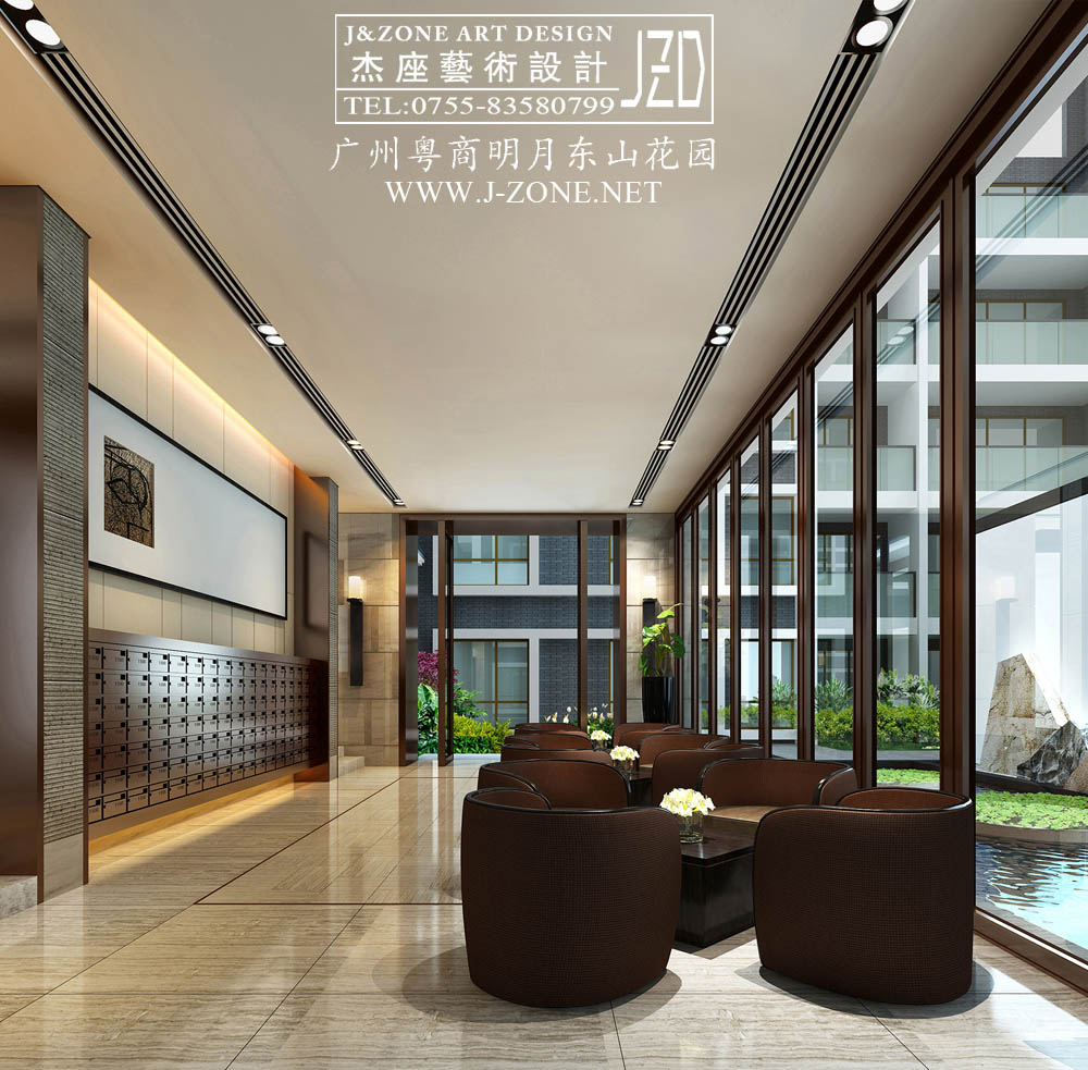 办公设计装修公司,杰座艺术设计,广州粤商明月东山花园