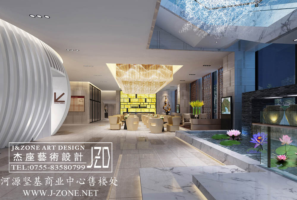 办公设计装修公司,杰座艺术设计,河源坚基商业中心售楼处