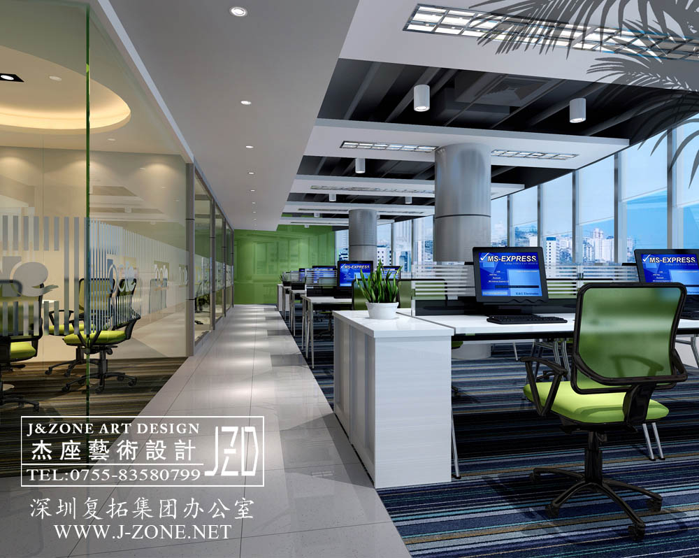 深圳办公室设计公司,杰座艺术设计,深圳复拓科技办公室