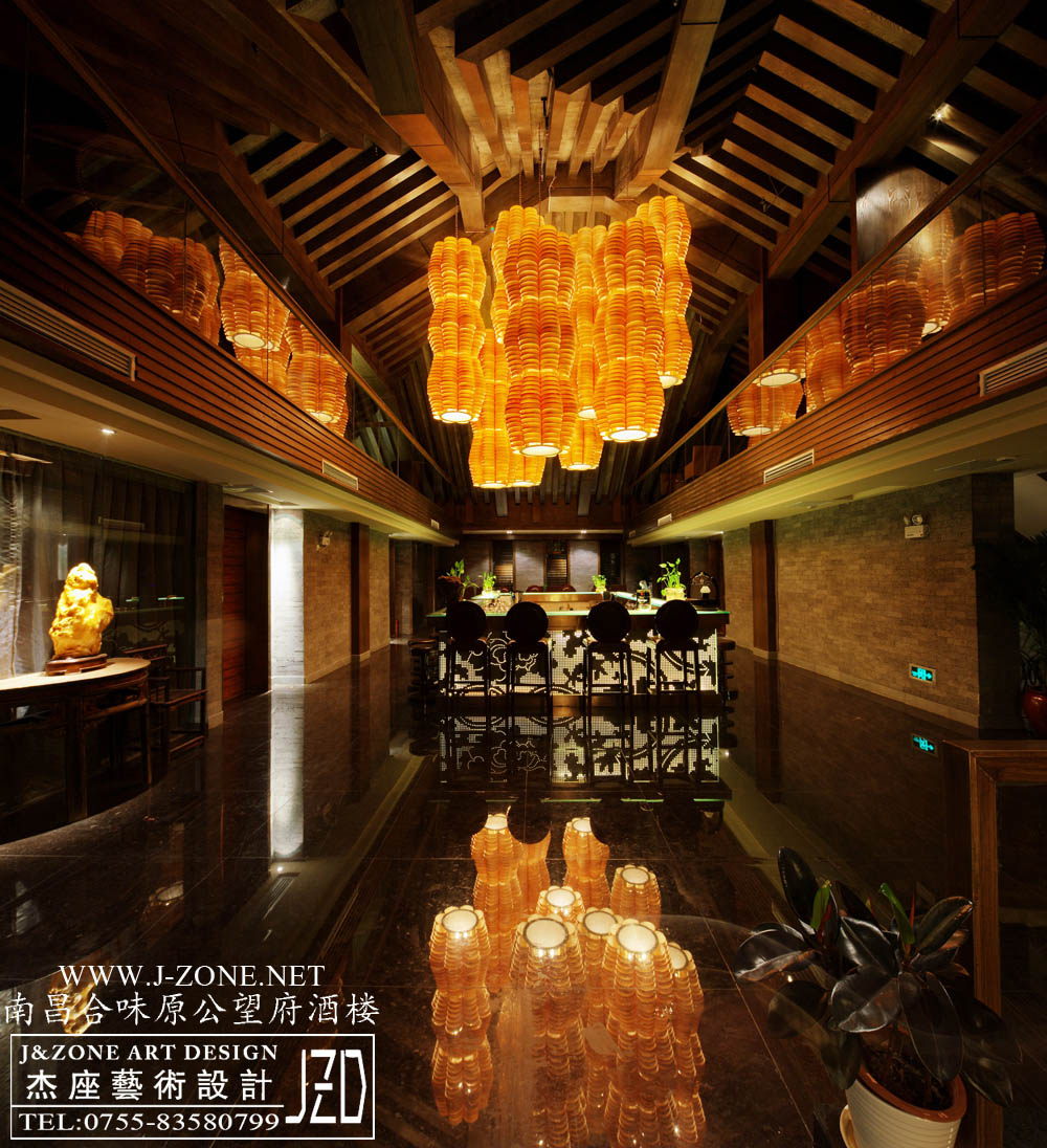 办公设计装修公司,杰座艺术设计,南昌合味原公望府酒楼