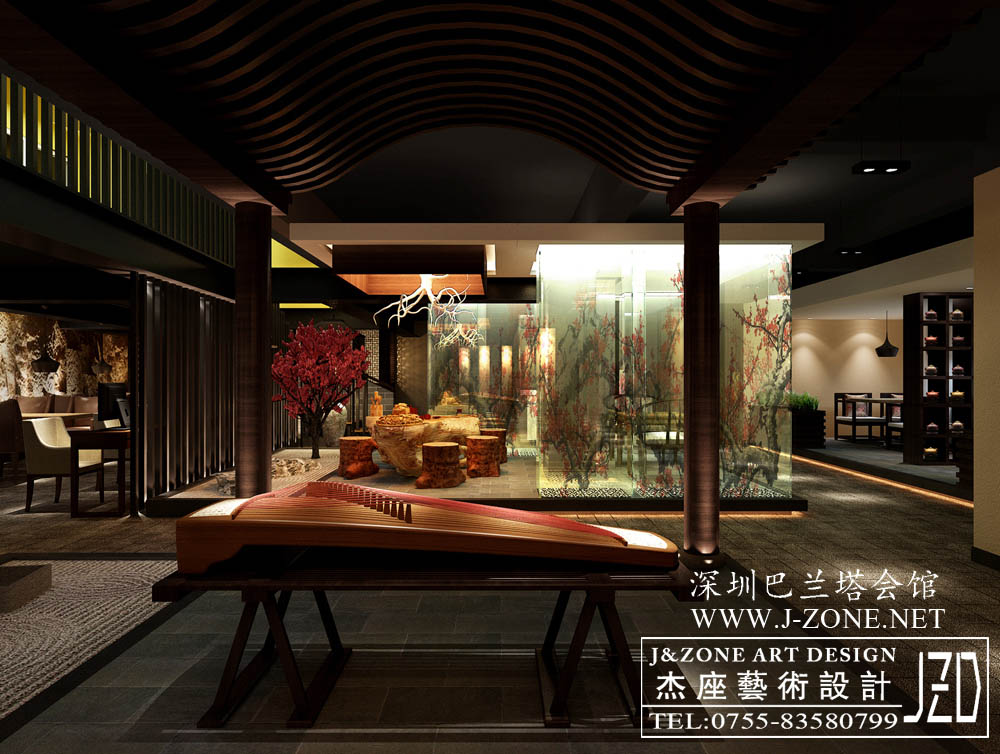 办公设计装修公司,杰座艺术设计,深圳梅林茶馆