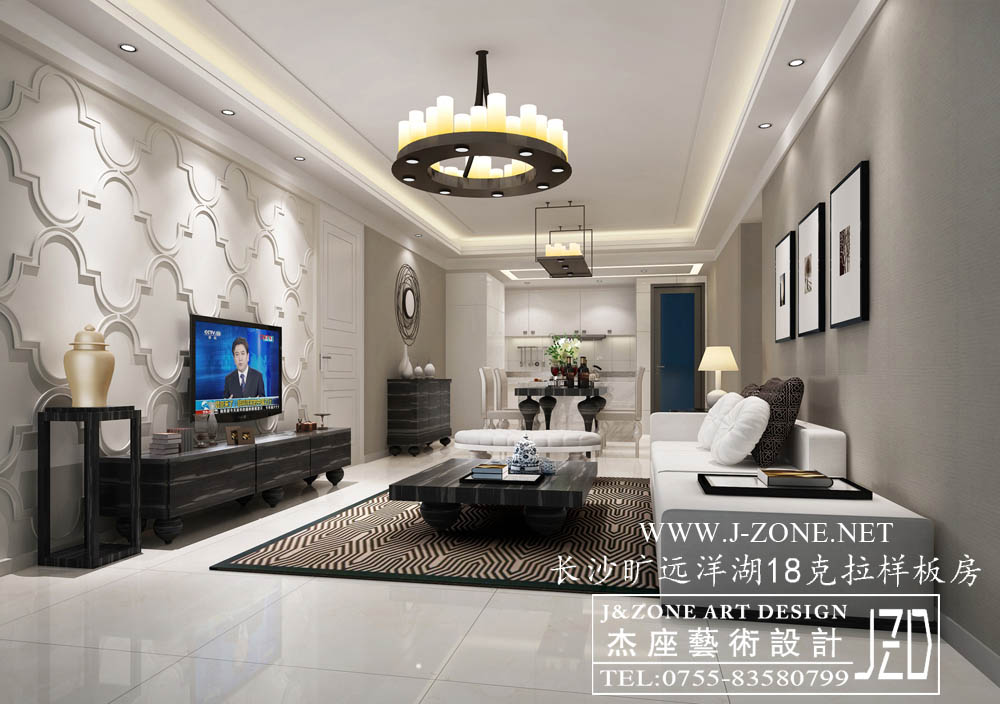 深圳样板房设计公司,杰座艺术设计,长沙旷远洋湖18克拉样板房