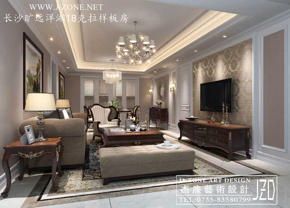 深圳样板房设计公司,杰座艺术设计,长沙旷远洋湖18克拉样板房