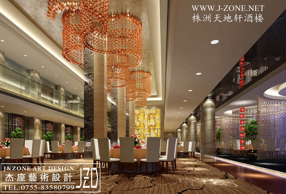 深圳餐厅设计公司,杰座艺术设计,郴州天地轩酒楼